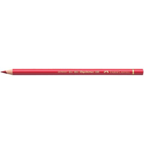 Matite colorate permanenti Faber Castell Polychromos mina 3,8 mm conf. 6 pezzi - carminio permanente - 110126